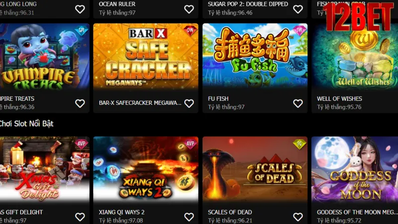 Liệt kê các dòng game Casino nổi bật nhất tại 12Bet